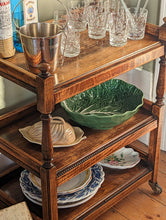 Load image into Gallery viewer, Victorian Wooden Drinks Cocktail Trolley