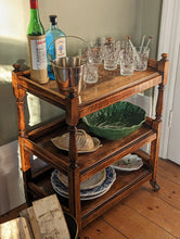 Load image into Gallery viewer, Victorian Wooden Drinks Cocktail Trolley