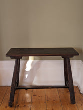 Load image into Gallery viewer, 19th Century Antique Rustic Pitch Pine Painted Bench Stool