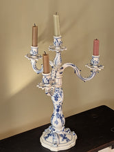 Load image into Gallery viewer, blue and white candleabra