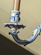 Load image into Gallery viewer, blue and white candleabra
