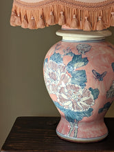 Load image into Gallery viewer, A Pair of Pink Ceramic Ginger Jar Oriental Lamps