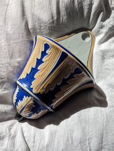 Load image into Gallery viewer, blue and cream ceramic wall mount