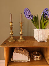 Load image into Gallery viewer, Pair of Antique Brass Candlestick Holder