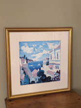 Load image into Gallery viewer, Vintage Max Hayslette Seaside Print in Gold Gilded Frame