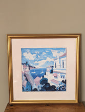 Load image into Gallery viewer, Vintage Max Hayslette Seaside Print in Gold Gilded Frame