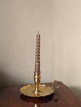Load image into Gallery viewer, Scalloped Brass Candlestick Chamberstick Holder