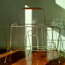 Load image into Gallery viewer, Mid Century Bamboo Magazine Rack
