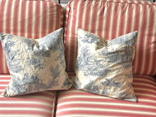 Load image into Gallery viewer, Handmade French Blue Toile Cushions