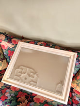 Load image into Gallery viewer, white wooden distressed mirror