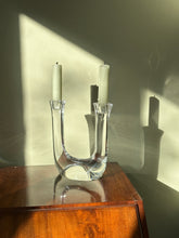 Load image into Gallery viewer, Vintage Glass Candlestick Holder