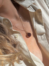 Load image into Gallery viewer, antique rose gold fob necklace