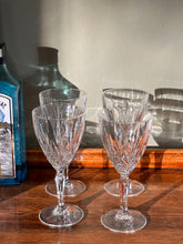 Load image into Gallery viewer, four cut crystal wine glasses