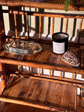 Load image into Gallery viewer, Bohemian Mid-Century Modern Handcrafted Bamboo & Cane 3-Tier Folding Shelves