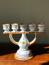 Load image into Gallery viewer, Italian Hand Painted Ceramic candelabra