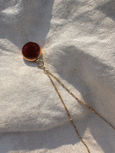 Load image into Gallery viewer, antique rose gold fob necklace