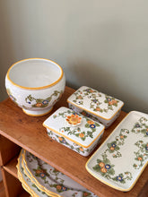 Load image into Gallery viewer, Vintage Italian Floral Ceramic Plate Set