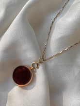 Load image into Gallery viewer, antique rose gold fob necklace