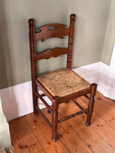Load image into Gallery viewer, Set of Four Ladder Back Rush Country Dining Room Chairs