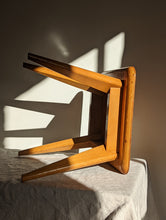 Load image into Gallery viewer, Pair of mid century wooden stools