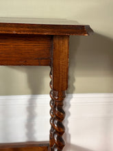 Load image into Gallery viewer, oak barley twist side table