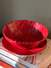 Load image into Gallery viewer, Antique Majolica Leaf Grape bowl