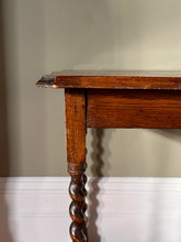 Load image into Gallery viewer, oak barley twist side table
