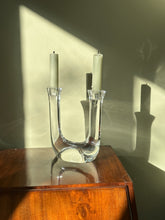 Load image into Gallery viewer, Vintage Glass Candlestick Holder
