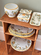 Load image into Gallery viewer, Vintage Italian Floral Ceramic Plate Set