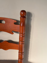 Load image into Gallery viewer, Set of Four Ladder Back Rush Country Dining Room Chairs