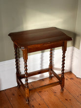 Load image into Gallery viewer, oak barley twist side table