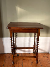 Load image into Gallery viewer, oak barley twist side table