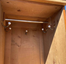 Load image into Gallery viewer, Victorian Solid Pine Triple Wardrobe 6 drawer commode
