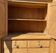 Load image into Gallery viewer, Victorian Solid Pine Triple Wardrobe 6 drawer commode
