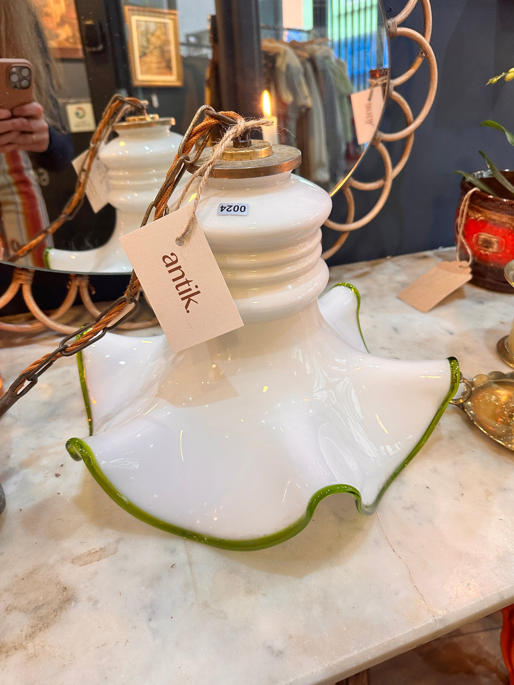 French opaline light