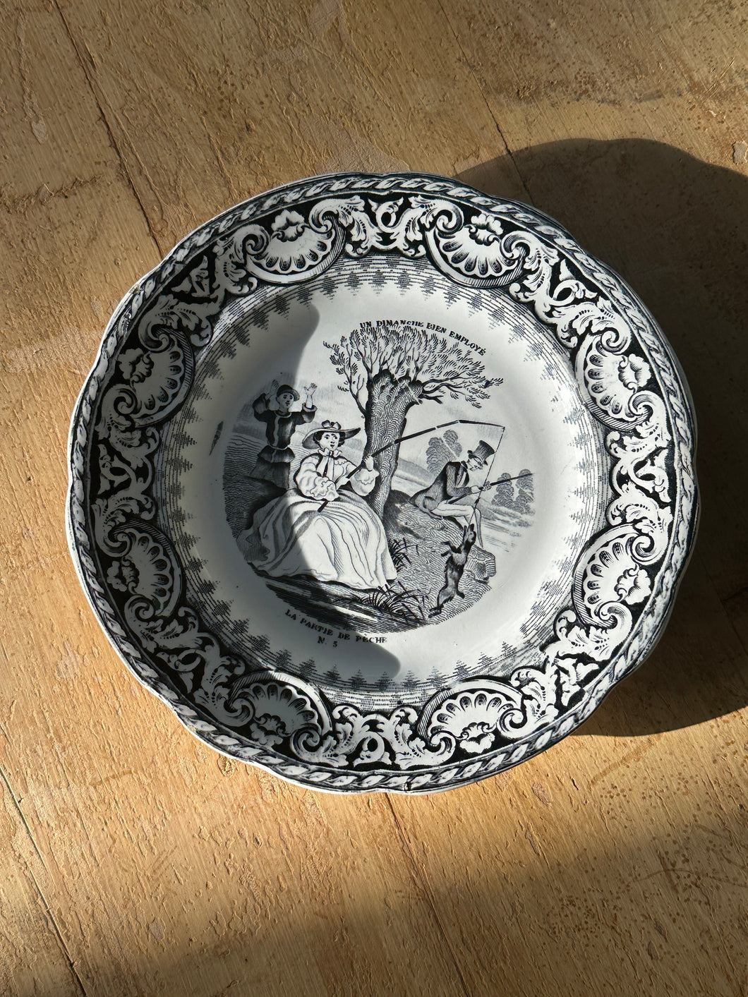 Small Black French Plate