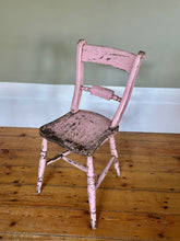 Load image into Gallery viewer, Pink Wooden Shabby Children&#39;s Chair
