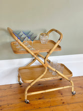 Load image into Gallery viewer, Vintage Mid-Century Bamboo Cocktail Trolley
