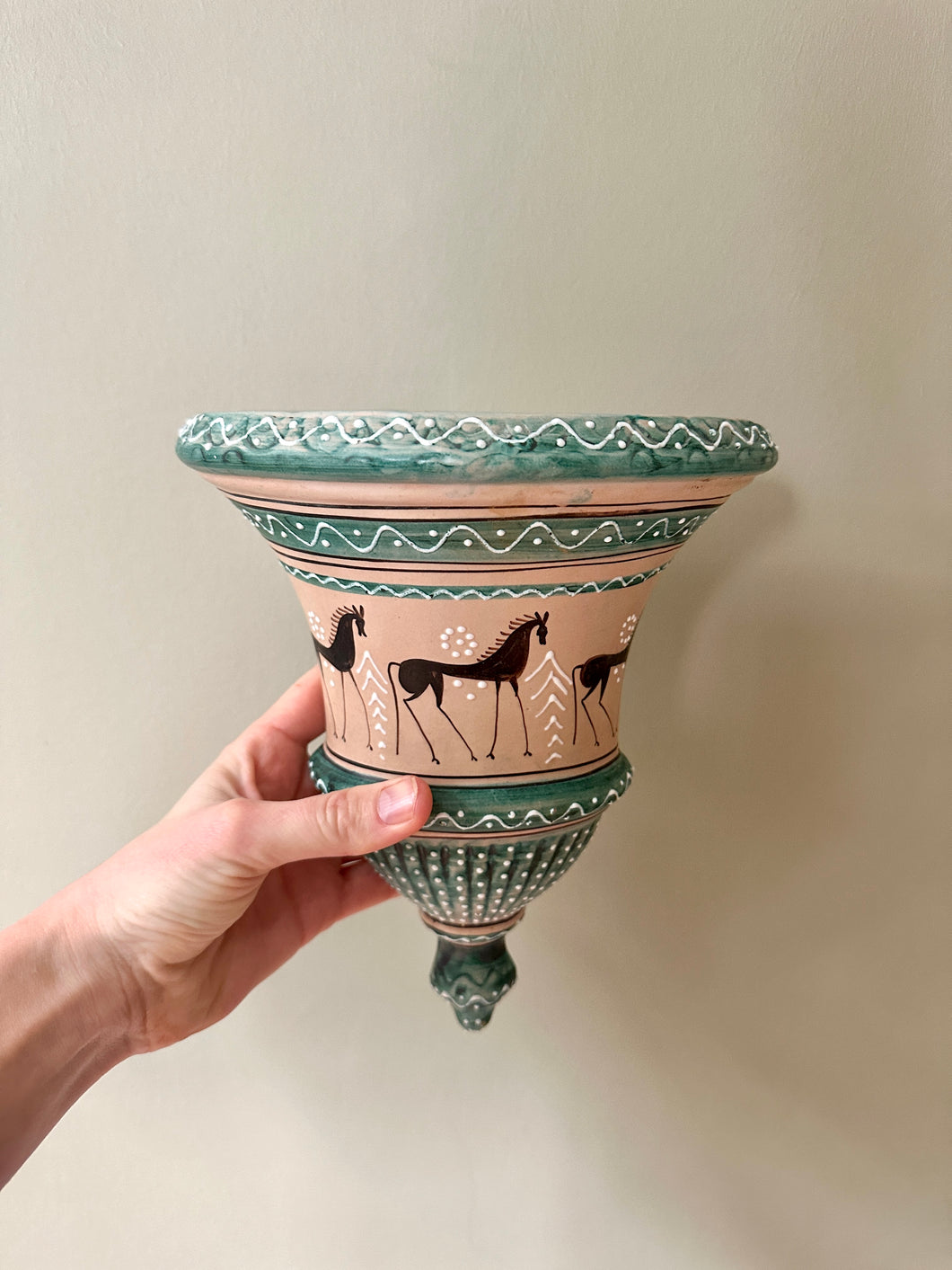 Italian Ceramic Mid Century Wall Sconce