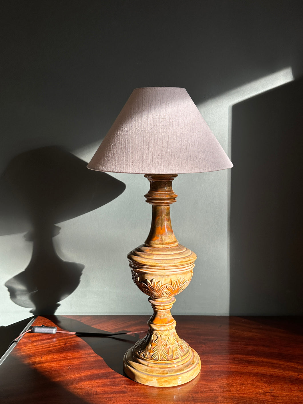 1970s Ceramic French Table Lamp