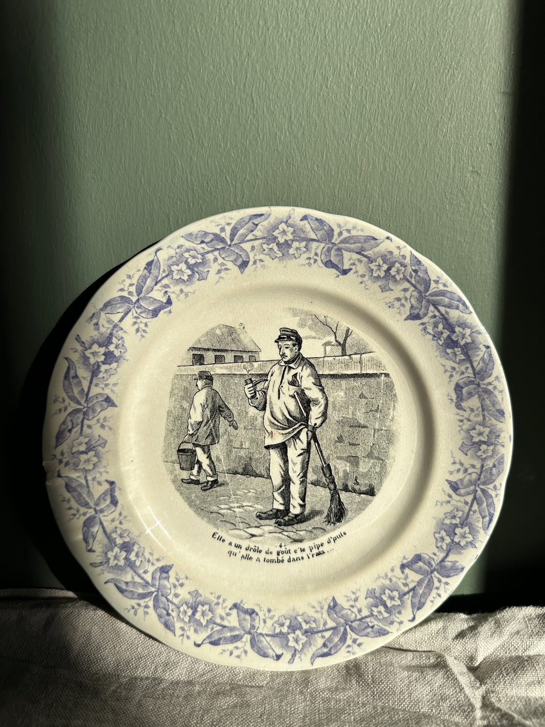 A Pair of French Purple Plate