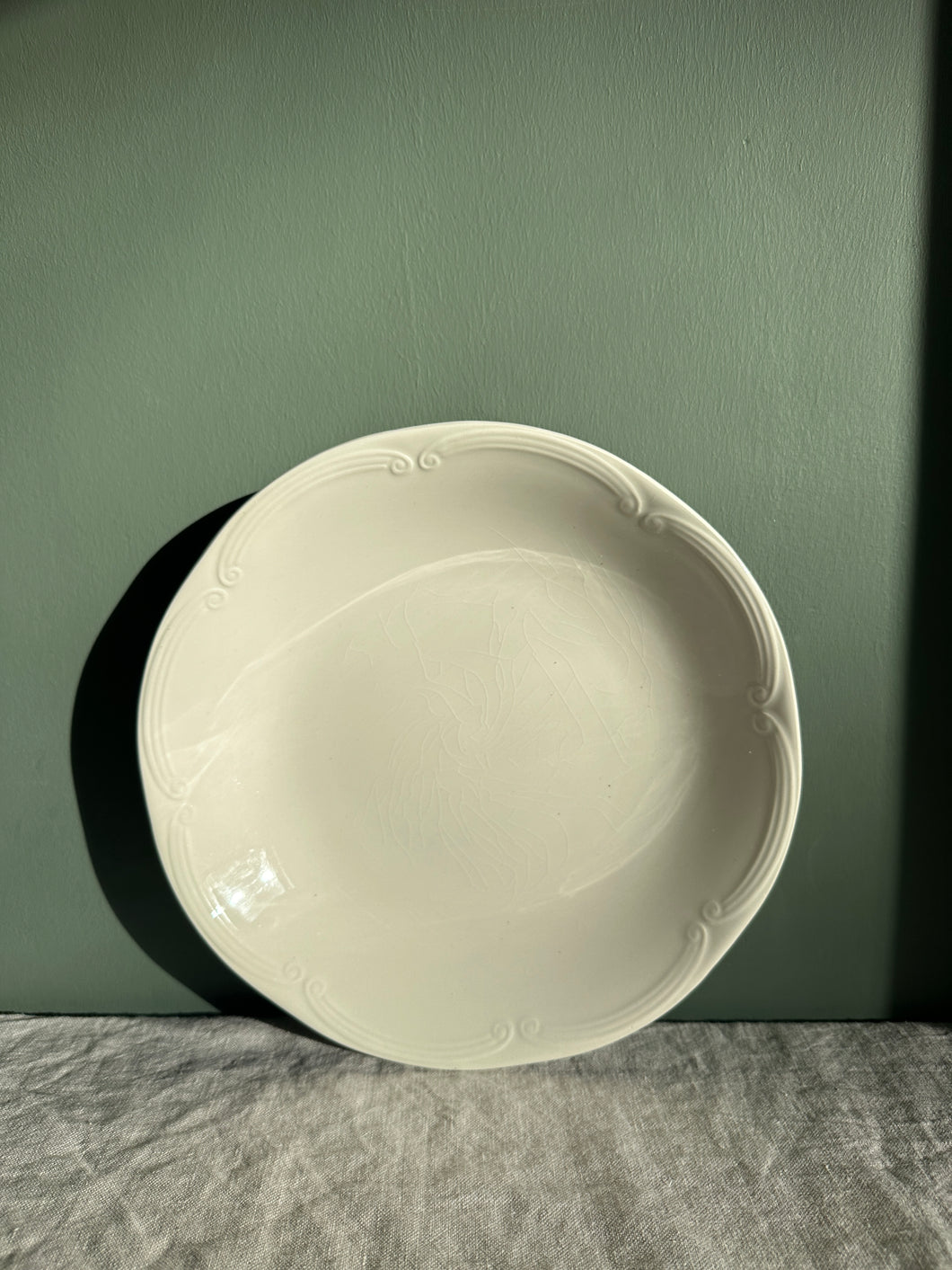 Vintage Large Cream Plate