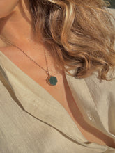 Load image into Gallery viewer, antique gold gemstone fob necklace
