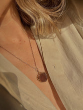 Load image into Gallery viewer, antique gold gemstone fob necklace
