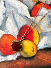 Load image into Gallery viewer, antique gold gemstone fob necklace
