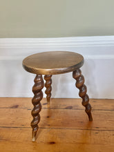 Load image into Gallery viewer, Vintage French Round Stool with Twisted Legs
