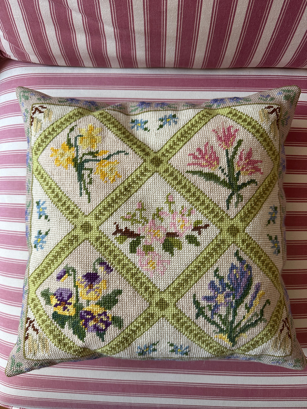 Vintage Handmade Tapestry Cushion