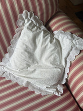 Load image into Gallery viewer, Vintage Square Shaped Embroidery Anglaise Cushion
