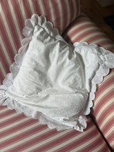 Load image into Gallery viewer, Vintage Square Shaped Embroidery Anglaise Cushion
