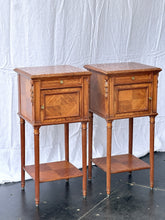 Load image into Gallery viewer, Pair of Antique French Marble Topped Bedside Tables
